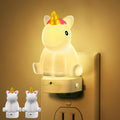 DORESshop LED Night Light for Kids[2 Pack], 3D Cute Unicorn Night Lights Plug into Wall with Dusk to Dawn Sensor, RGB+Soft White 3000K…