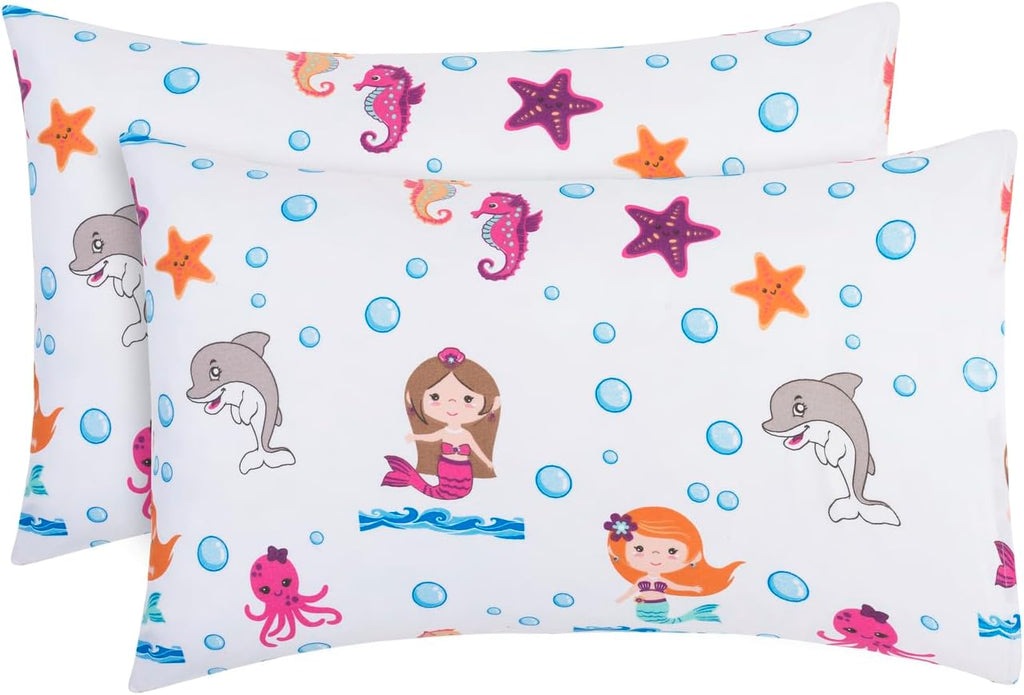 Everyday Kids 2-Pack Toddler Travel Pillowcases -100% Soft Microfiber, Breathable and Hypoallergenic - 14" by 20" Kids Pillowcases fits…
