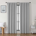 Gwine Silver Grey Blackout Curtains for Bedroom 84 inches Long 2 Panels Set, Solid Noise Reducing Thermal Insulated Blackout Curtains for…