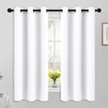 Yakamok Blackout Curtains Room Darkening Thermal Insulated Window Panels, Solid Grommet Top Drapes for Bedroom/Living Room(42Wx63L, Pure…
