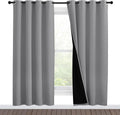 Nicetown Full Shade Curtain Panels, Pair of Energy Smart & Noise Blocking Out Blackout Drapes for Dining Room Window, Thermal Insulated Gue…