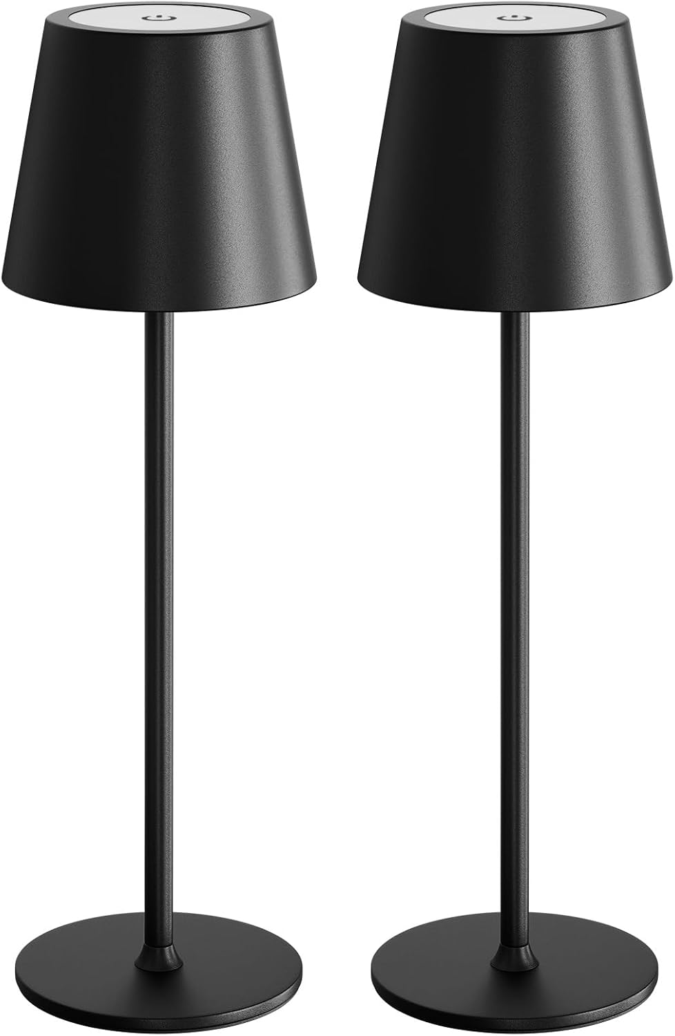 uuffoo 2 Pack Cordless Table Lamp Rechargeable 5000mAH Battery Operated Lights Touch Control LED Portable Desk Lamps 3 Color Dimming for…