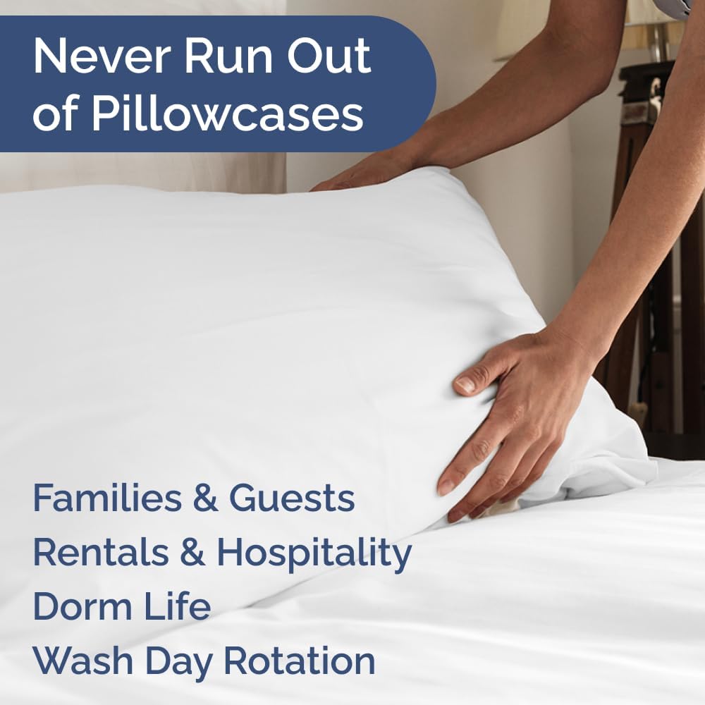 Standard Pillow Cases Set of 6 - Ultra Soft Hotel Quality Pillowcase Covers - Comfy, Cozy & Wrinkle Free - Shrink, Stain and Fade…