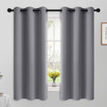 Yakamok 63 Inch Length Grey Blackout Curtains for Bedroom, Thermal Insulated Room Darkening Grommet Top Window Drapes for Living Room,42W…