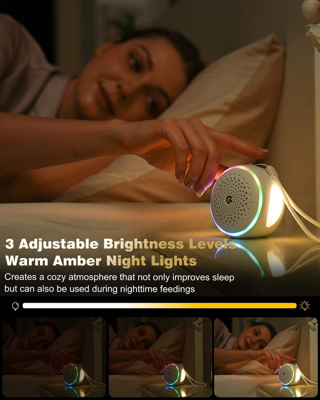 White Noise Sound Machine with 27 Soothing Sounds, Sleep Sound Timer and Memory Function - Portable Sound Machine for Baby and Adult at…