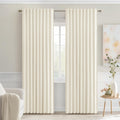 Miulee Birch Back Tab Blackout Curtains 84 Inch Length 2 Panels Set for Living Room Bedroom Privacy, Rod Pocket/Pinch Pleat Thermal Insulat…