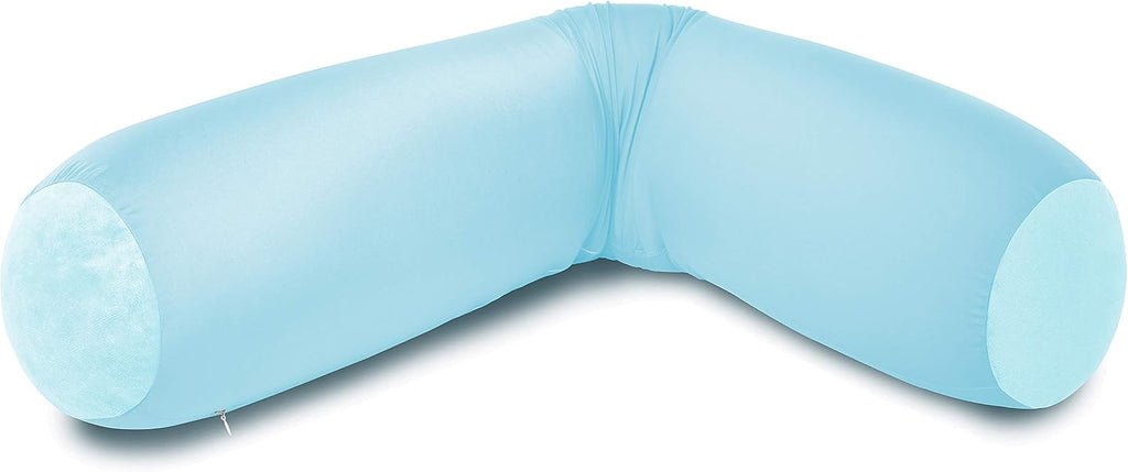 Deluxe Comfort Microbead Body Pillow (47" x 7") - Mooshi Squishy Soft - Prenatal Pregnancy Pillow - Full-Body Side Sleeper - Body…