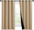 Nicetown Cold Reducing Curtains, Bedroom Full Blackout Curtain Panels, Great Job for Blocking Light, Complete Blackout Draperies with Black…