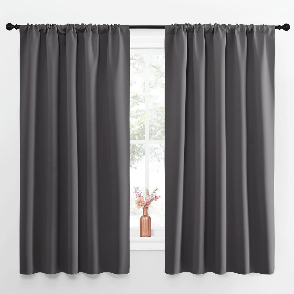 NICETOWN Blackout Curtain Panels for Window - Energy Efficient & Noise Reducing Thermal Insulated Rod Pocket Blackout Drapes/Draperies…