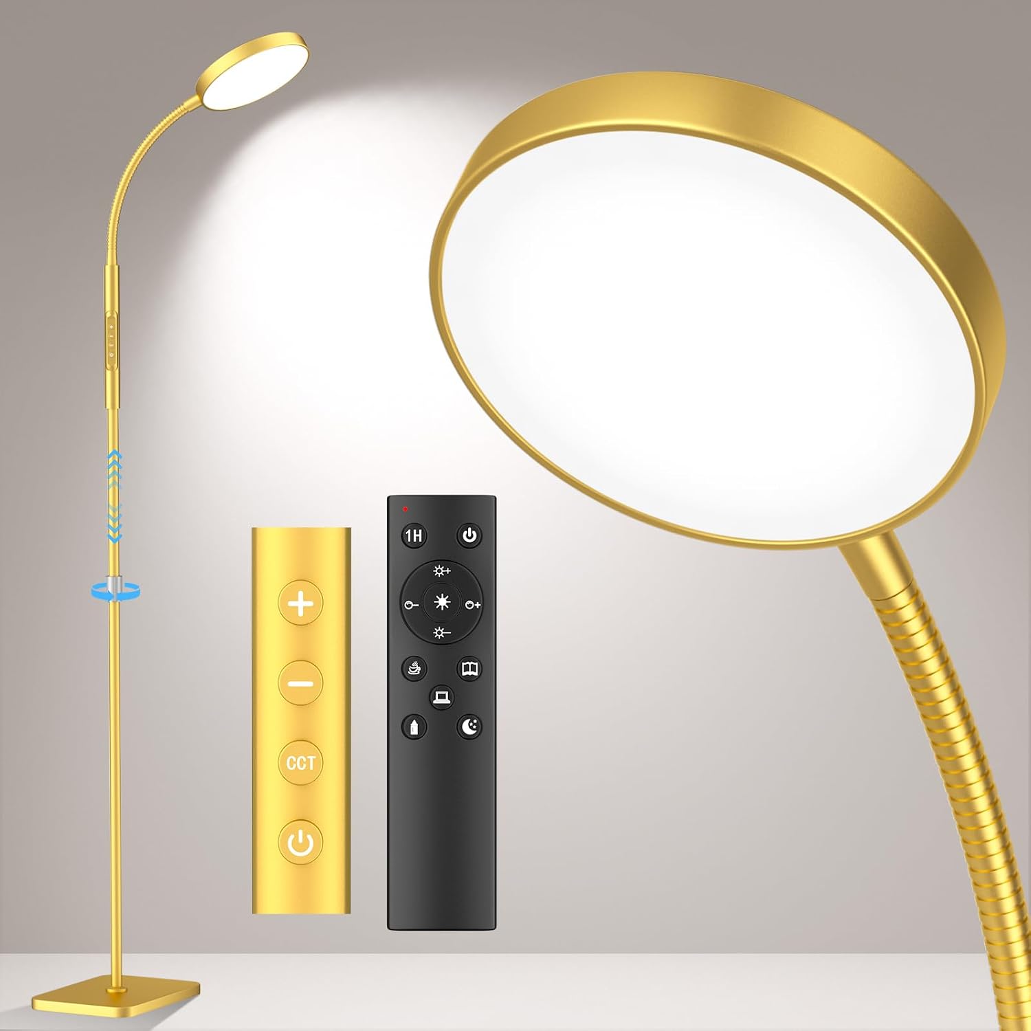 Pacovy Floor Lamp, Adjustable Height Floor Lamps for Living Room Bedroom, 120 LED Super Bright Standing Lamp Remote & Touch Control Dimmabl…