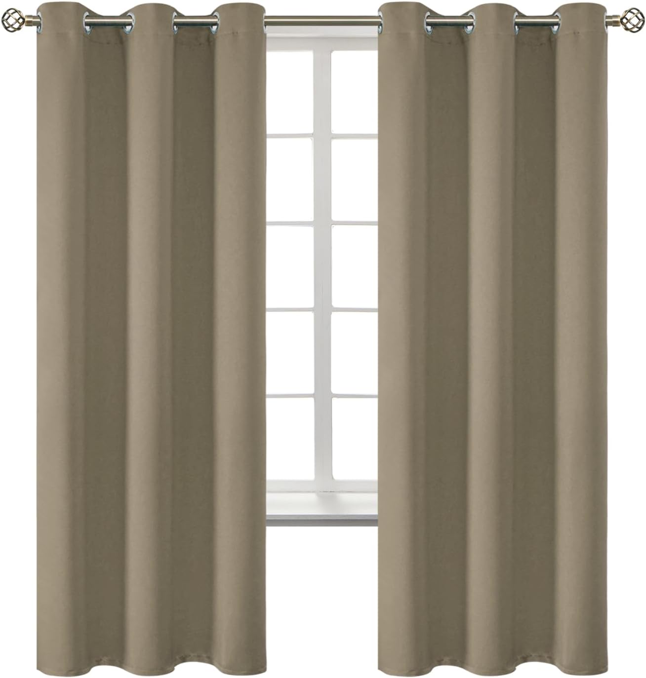 BGment Room Darkening Curtains 72 Inches Long - Grommet Thermal Insulated Drapes Window Treatment Curtains for Bedroom, 2 Panels, 42 x 72 I…