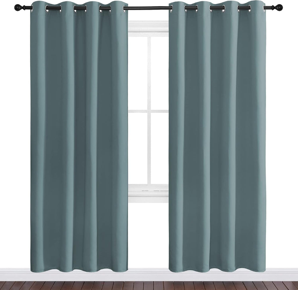 Nicetown Modern Blackout Curtains Noise Reducing, Thermal Insulated and Privacy Room Darkening Drape Panels for Boy's Guest Room Door Windo…