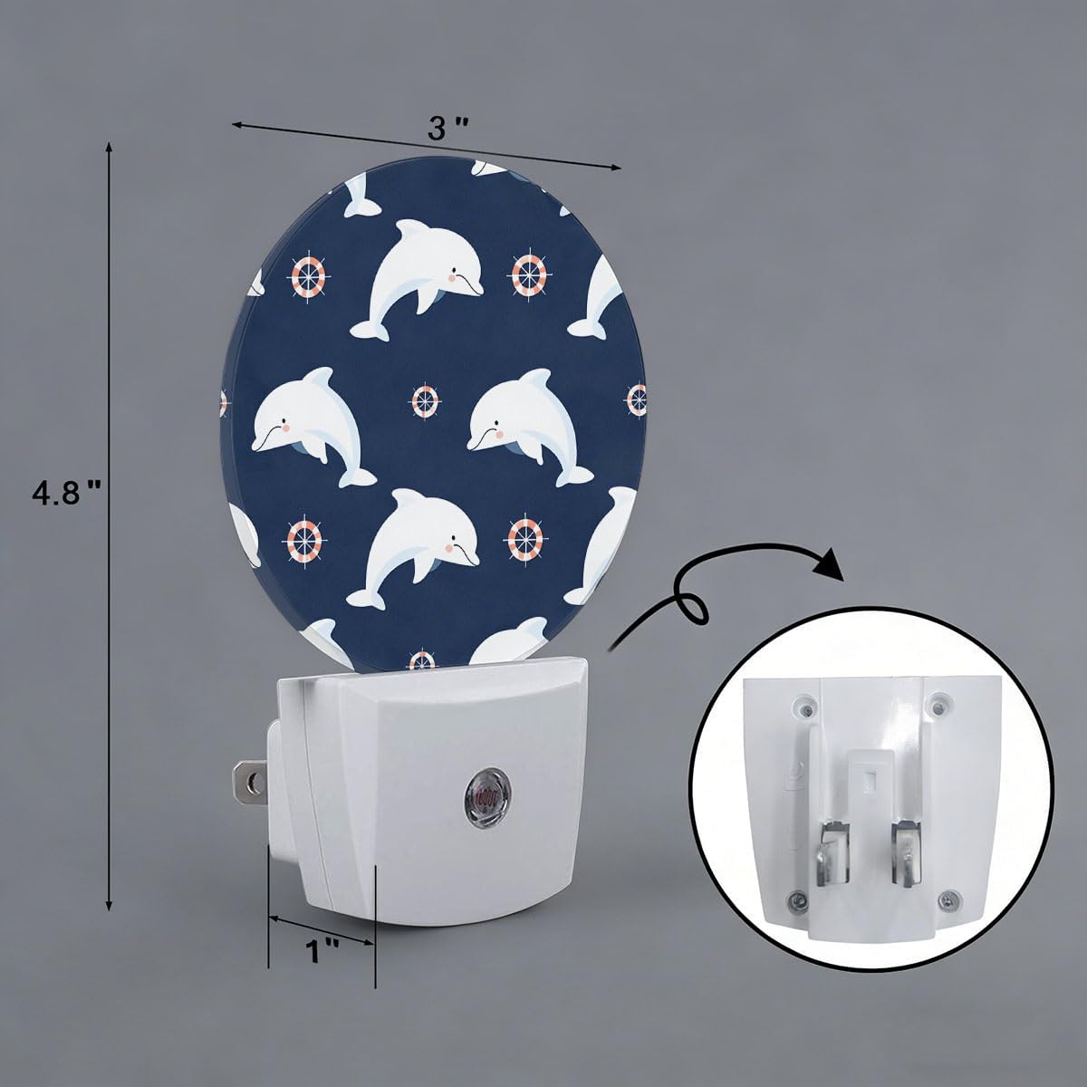 Dolphin Night Light Auto Sensor Led Dusk to Dawn Lamp Home Decor for Men Women