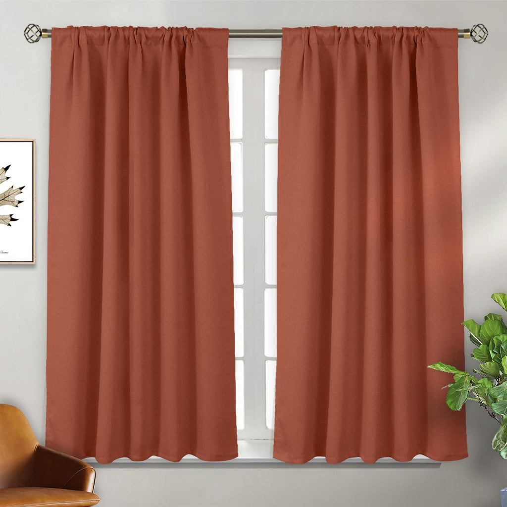 BGment Room Darkening Curtains for Bedroom - 54 Inch Fall Decor Curtains Thermal Insulated Noise Reducing Privacy Rod Pocket and Back Tab D…