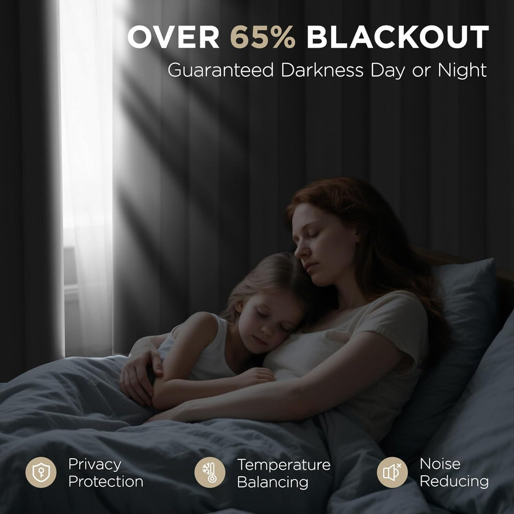 Joydeco Blackout Curtains 95 Inches Long 1 Panel, Thermal Insulated Long Curtains& Drapes 1 Piece, Room Darkening Grommet Drapes for Living…