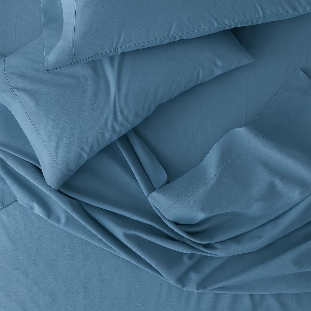 Perupima Peru Pima 415 Thread Count Percal Twin Sheet Set - 100% Peruvian Pima Cotton, 3 Piece (Flat, Fitted, 1 Pillowcase) - Cooling, Cris…