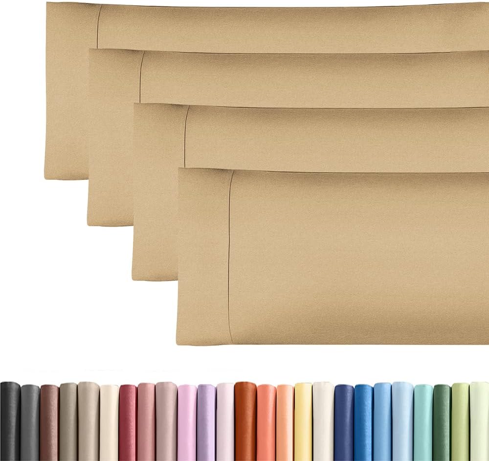 Body Pillowcases Set of 4-20x54 Long Body Pillow Case - Soft Body Pillow Cover for Sleeping & Side Sleepers - Comfy, Breathable & Fade…