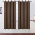 Lemomo Blackout Curtains 66 x 72 Inch Long Chocolate Curtains Set of 2 Panels Room Darkening Curtains for Bedroom and Living Room 72 Inch s…