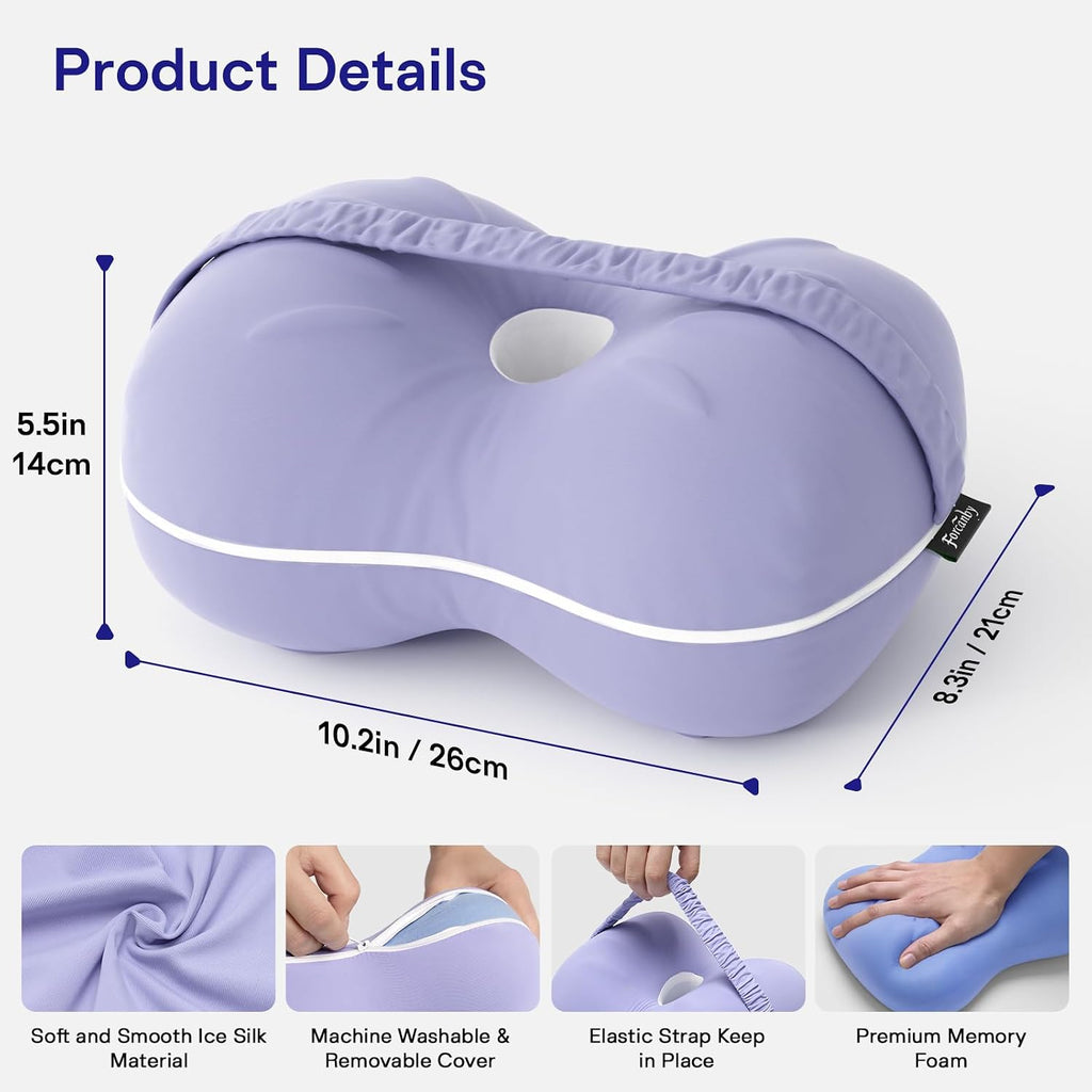 Knee Pillow for Side Sleepers - Smooth Spine Alignment Pillow, Memory Foam Knee Pillows for Back Hip Pain, Spine Aligning, Sciatica…