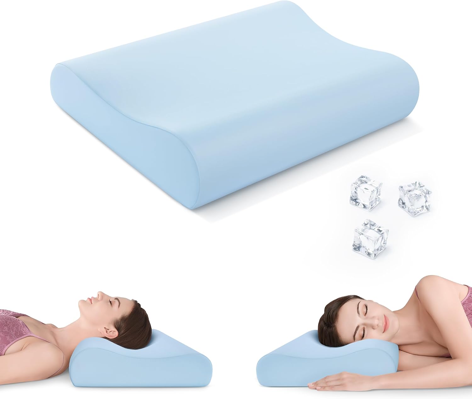 Amaeromax AM AEROMAX Firm Contour Memory Foam Pillow, Cervical Pillow for Neck, Neck Orthopedic Sleeping Pillows for Side, Back and Stomac…