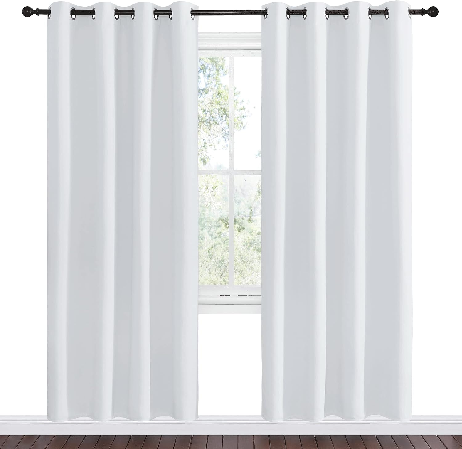 Nicetown Room Darkening Curtains for Living Room - easy maintenance Solid Thermal Insulated Grommet Room Darkening Curtains/Panels/Drapes…