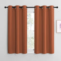 NICETOWN Bedroom Halloween Curtains 48 inches Long, Burnt Orange Privacy and Thermal Insulated Blackout Drapes for Windows (1 Pair, 42…