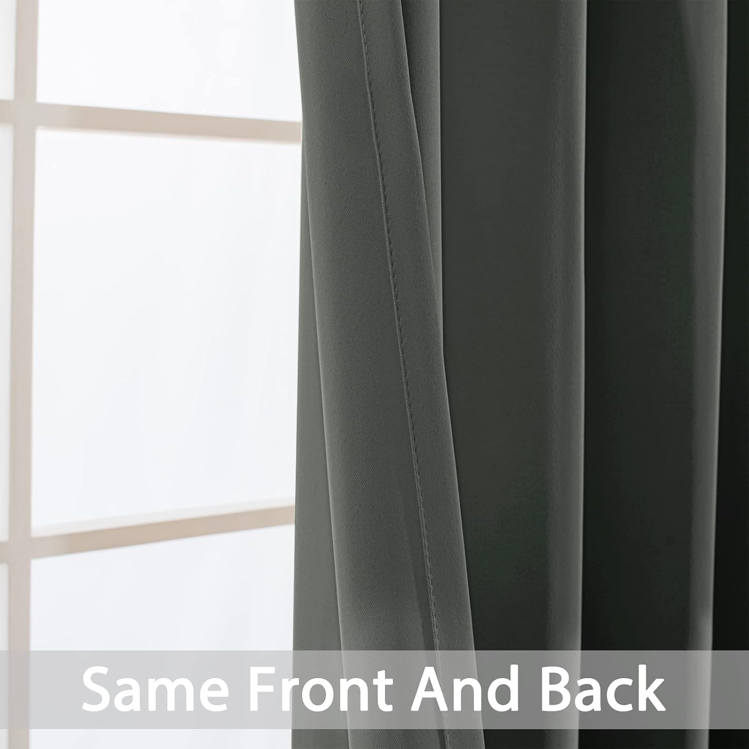 Yakamok 84 Inch Length 100% Blackout Curtains for Bedroom, Light Blocking Drapes Room Darkening Thermal Insulated Solid Grommet Panels…
