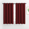 Nicetown Blackout Draperies Curtain Panels - Thermal Insulated Solid Grommet Blackout Curtains/Panels/Drapes for Christmas (Burgundy Red, 1…