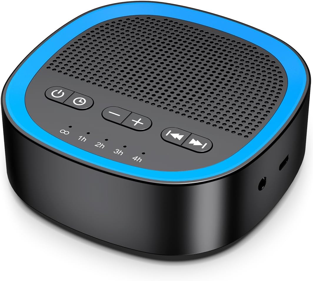 Sleep White Noise Sound Machines with 30 Soothing Sounds 3.5 mm Headphone Jack 5 Timer Settings 32 Precise Volume Memory Function Compact…