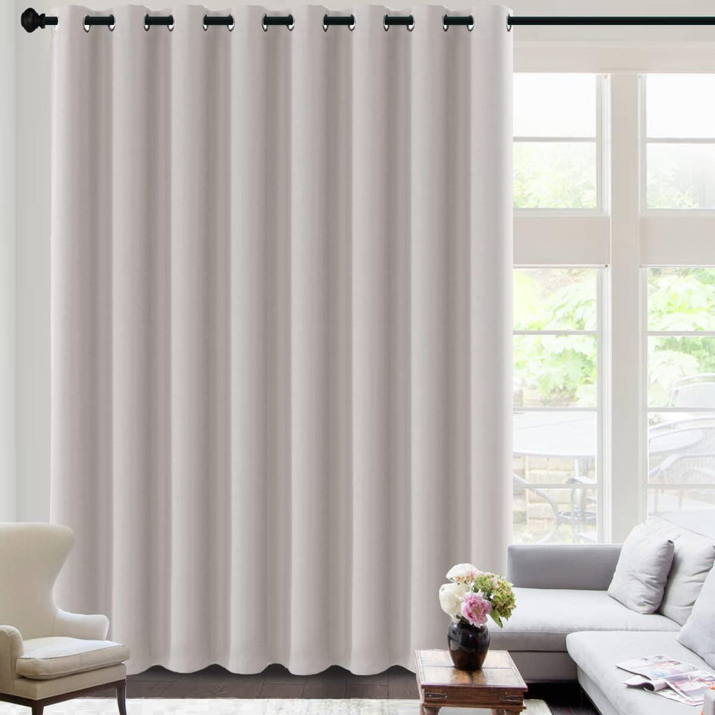 H.VERSAILTEX Blackout Curtains for Sliding Glass Door Room Divider Curtains Noise Reduce Barrier Curtain Panel Portable Window…