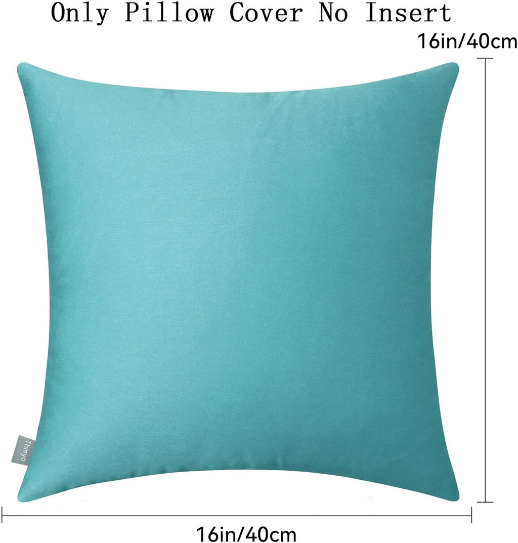 Thmyo 4-Pack 100% Cotton Comfortable Solid Decorative Throw Pillow Case Square Cushion Cover Pillowcase Sublimation Blank Pillow Covers DIY…