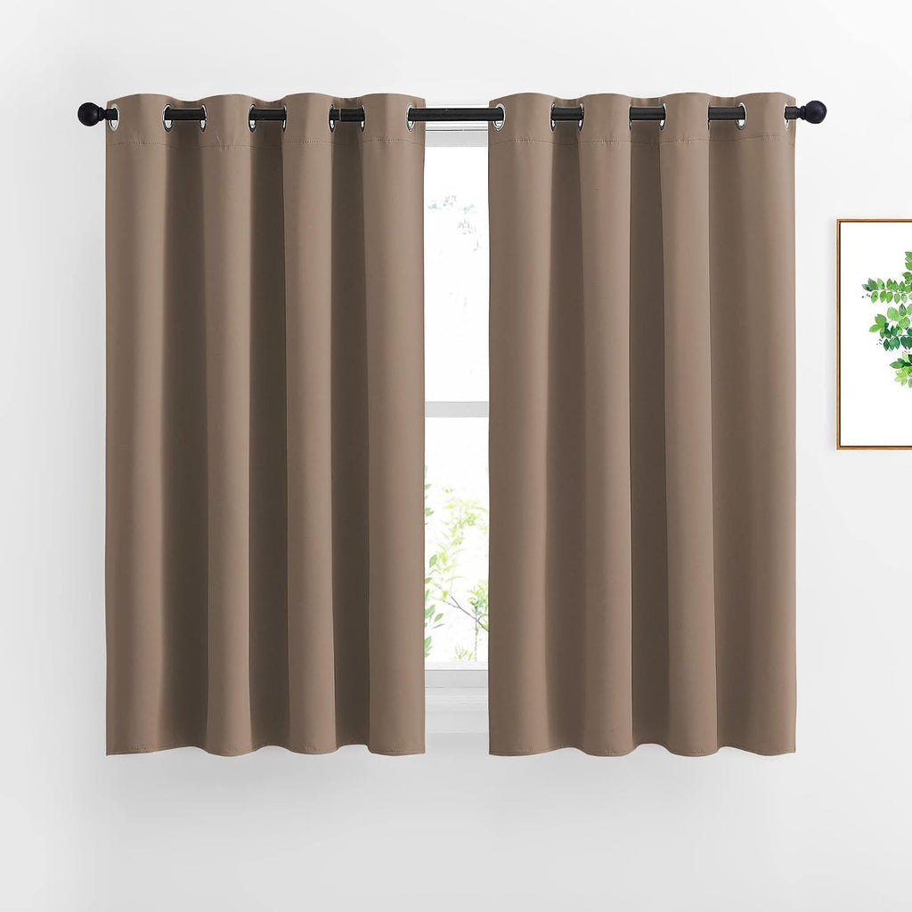 Nicetown Insulated Blackout Curtains and Drapes - Microfiber Energy Saving Thermal Insulated Solid Grommet Blackout Draperies for Kitchen (…