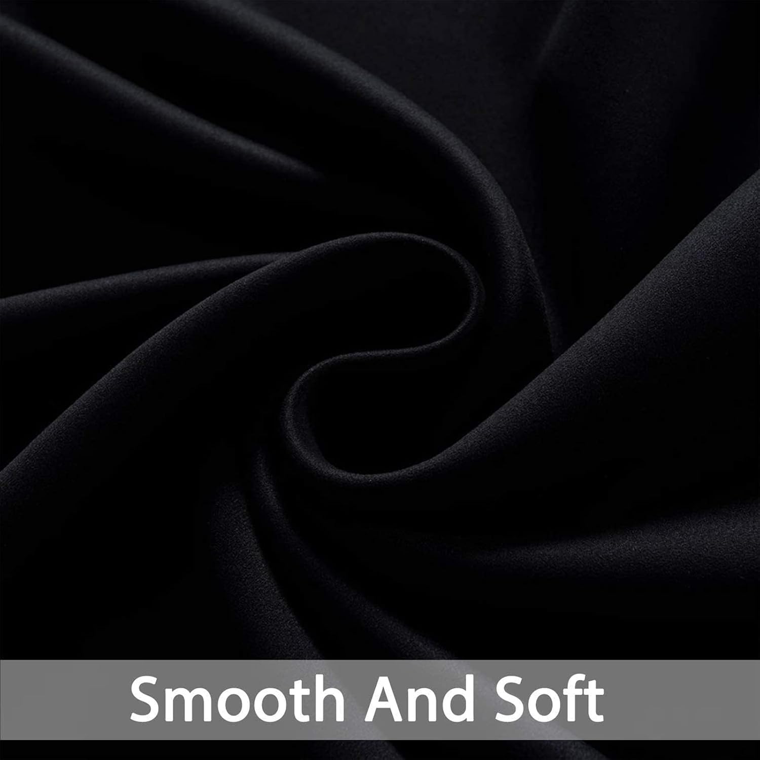 Yakamok 72 Inch Long Blackout Curtains for Bedroom, Thermal Insulated Room Darkening Black Curtains, Light Blocking Blackout Drapes for…