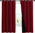 Nicetown 100% Blackout Cold Blocking Curtain Panels, Thermal Insulated Curtains, Noise Reducing Drapes for Thanksgiving Day Window Decor (S…