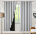 BGment Thermal Insulated 100% Blackout Curtains for Bedroom with Black Liner, Double Layer Full Room Darkening Noise Reducing Grommet Curta…