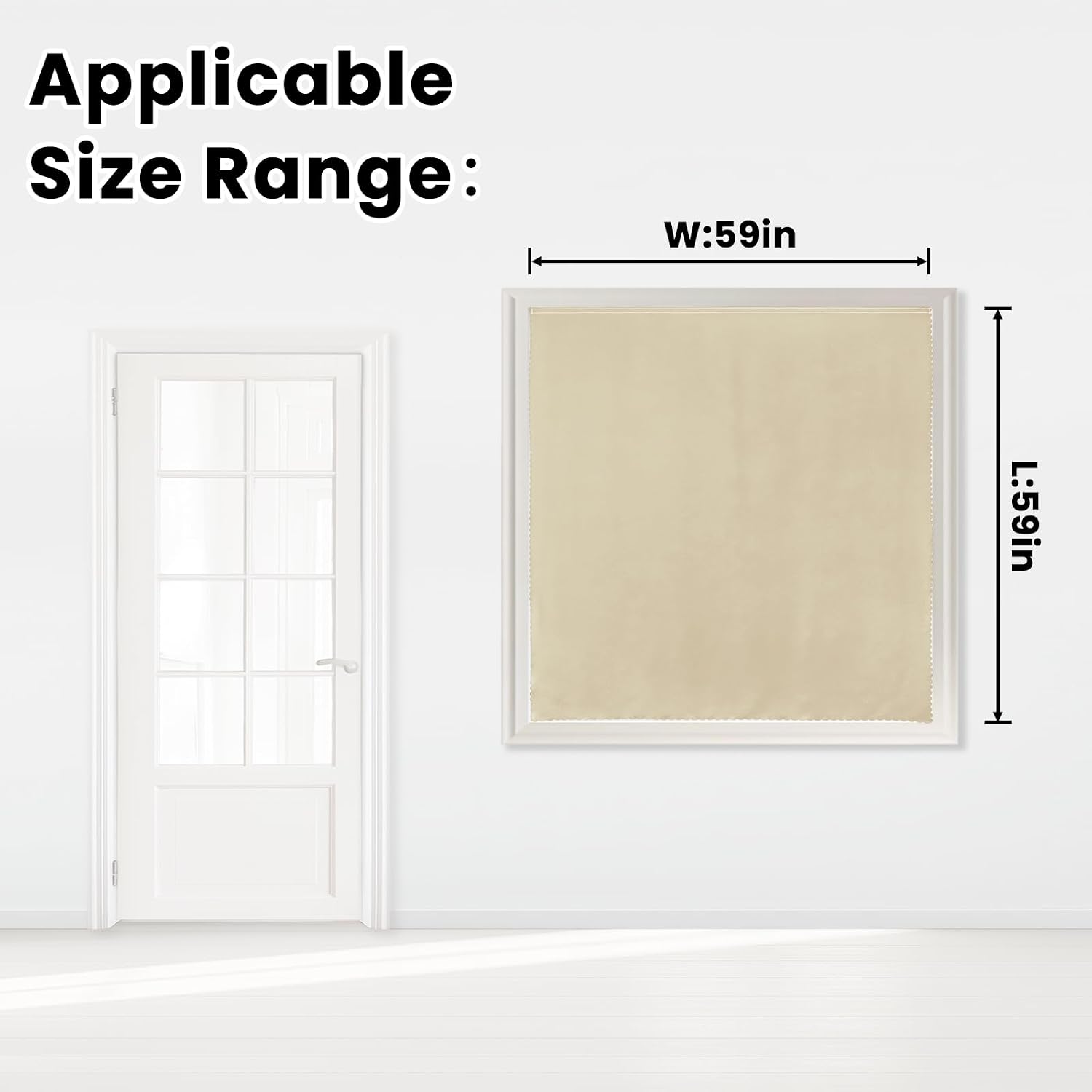 Self Adhesive Portable Blackout Curtains for Bedroom Easy to Install Window Thermal Lnsulated Kitchen Room Darkening Small Window…