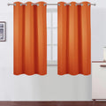 Lemomo Orange Blackout Curtains/38 x 54 Inch/Set of Two Panels Grommet Living Room Curtains 54 Inch silver
