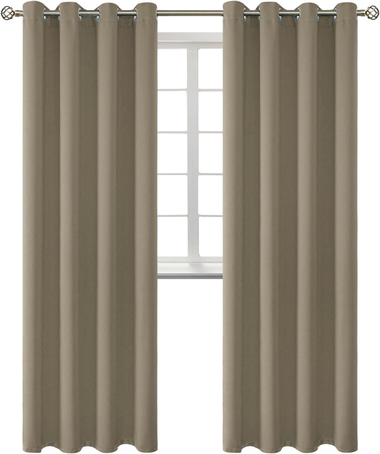 BGment Room Darkening Curtains 95 Inches Long - Grommet Thermal Insulated Drapes Window Treatment Curtains for Bedroom, 2 Panels, 52 x 95 I…