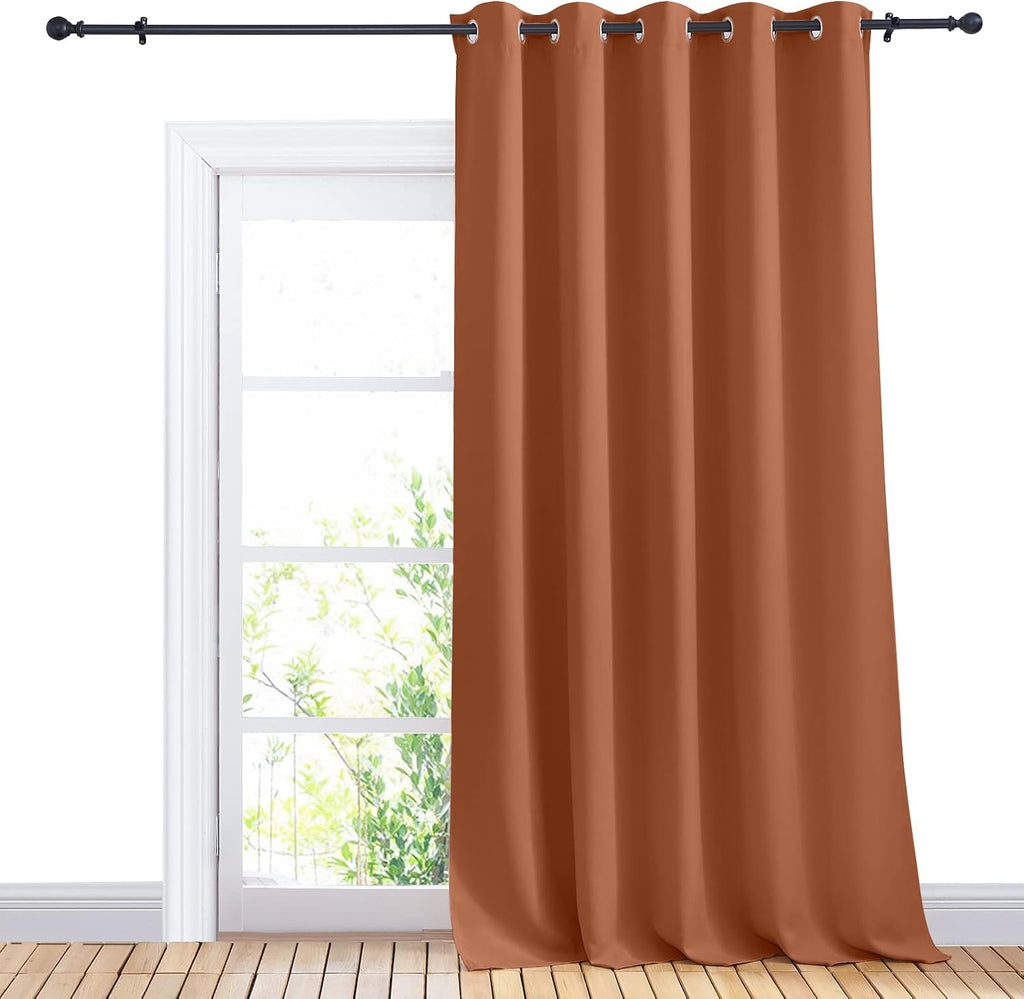 NICETOWN Window Blackout Curtain Panel for Living Room, Burnt Orange, 1 Panel, 70 x 95 inch, Thermal Insulated Blackout Drape/Drapery for…