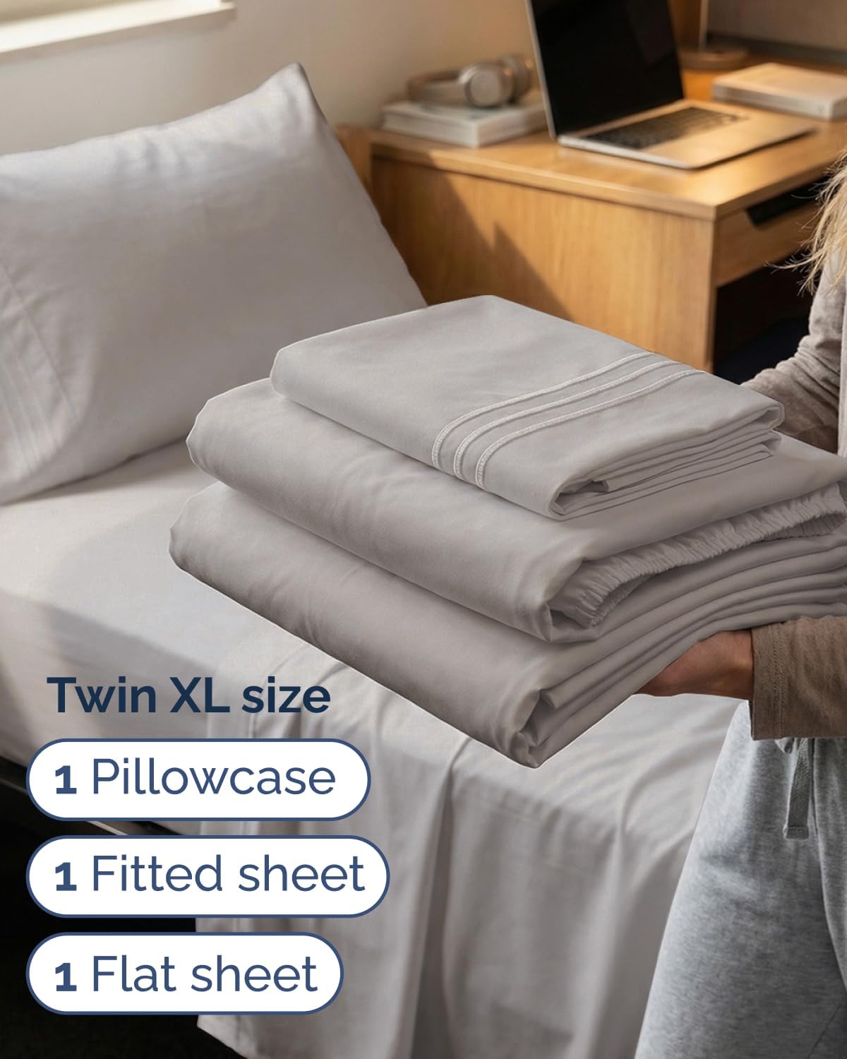Twin XL Size 3 Piece Sheet Set - Comfy Breathable & Cooling Sheets - Hotel Luxury Bed Sheets for Women & Men - Deep Pockets, Easy-Fit…