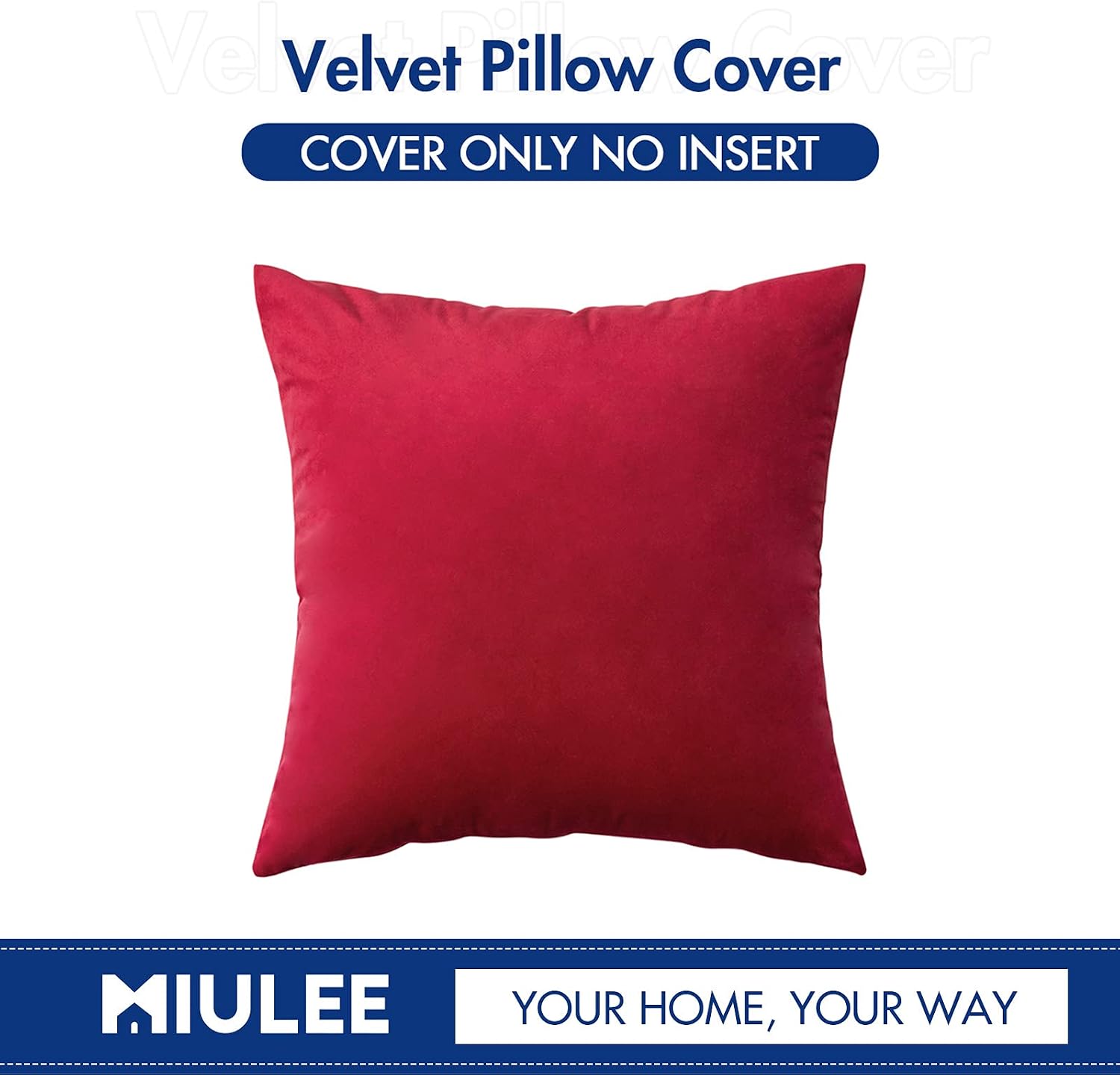 Miulee Velvet Pillow Cover Soft Luxury Christmas Decorative Throw Pillow Cover Eruo Sham Single Rectangle Cushion Case Home Decor for Couch…