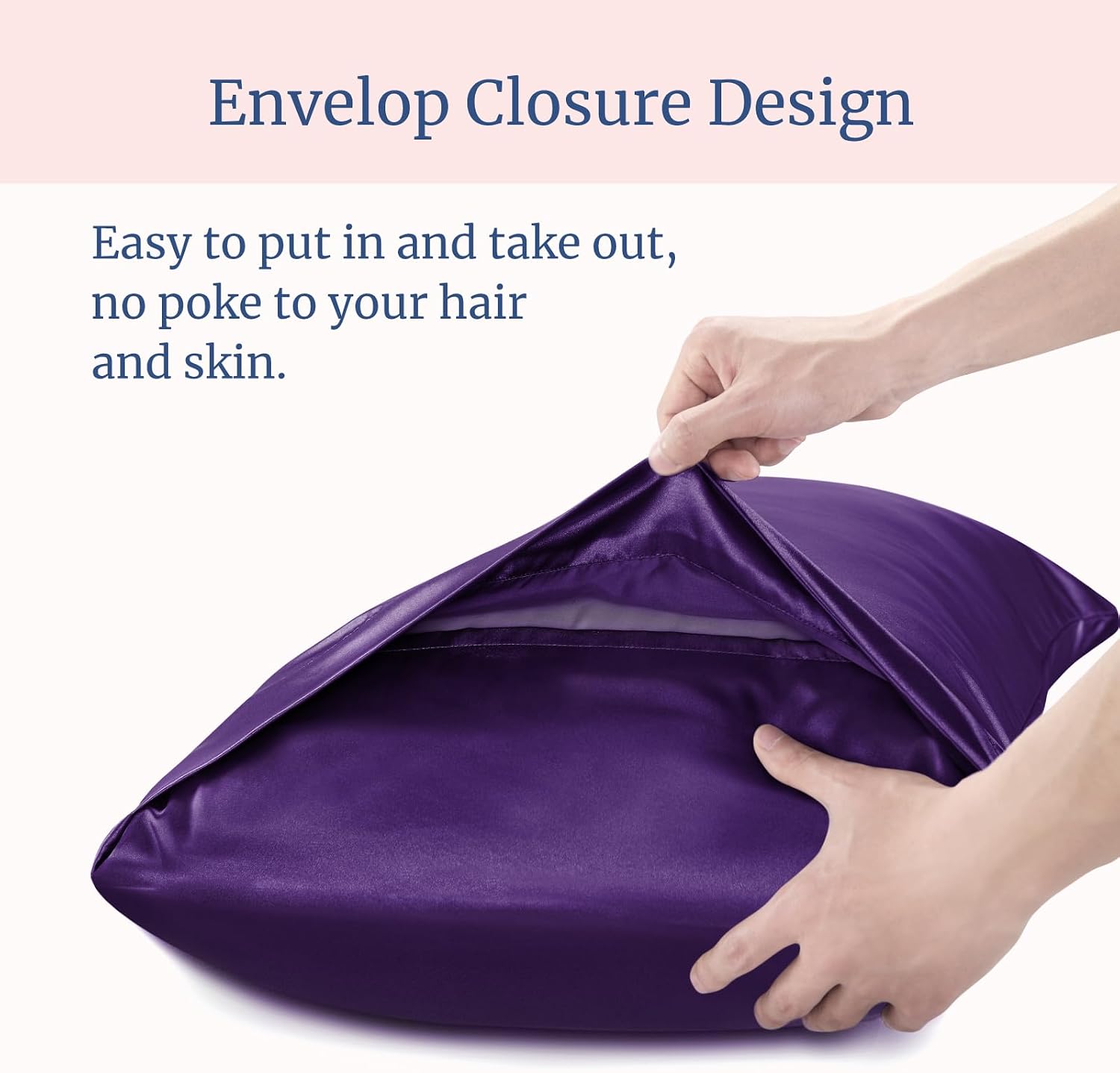 Bedelite Satin Pillowcase for Hair and Skin, Super Soft and Cooling Similar to Silk Pillow Cases 2 Pack with Envelope Closure, Gift for Wom…