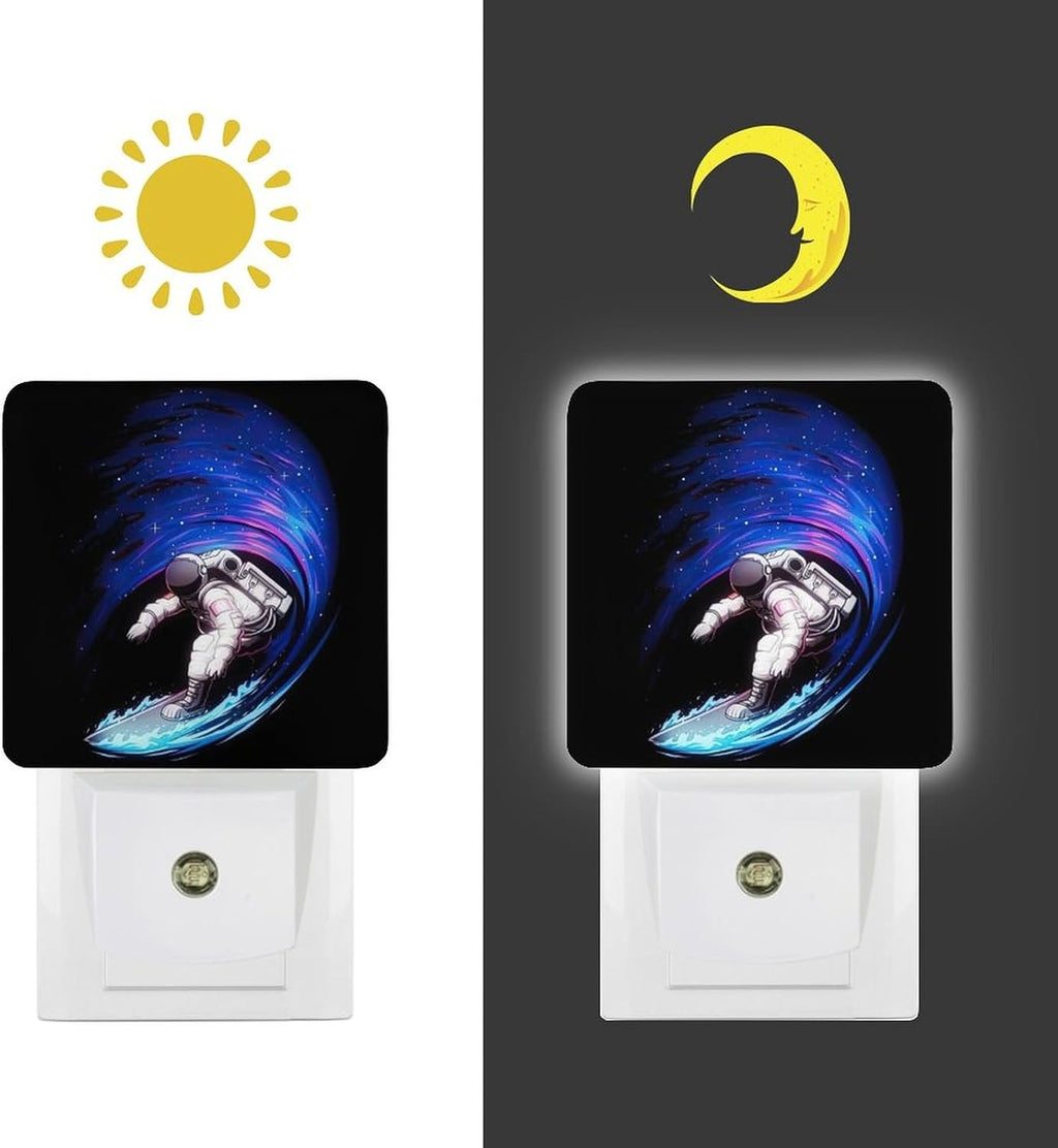 YKJAHSD Space Astronaut Night Light, Plug into Wall Decor Nightlights for Bedroom, Bathroom, Hallway, Kitchen, with Dusk to Dawn Lig…