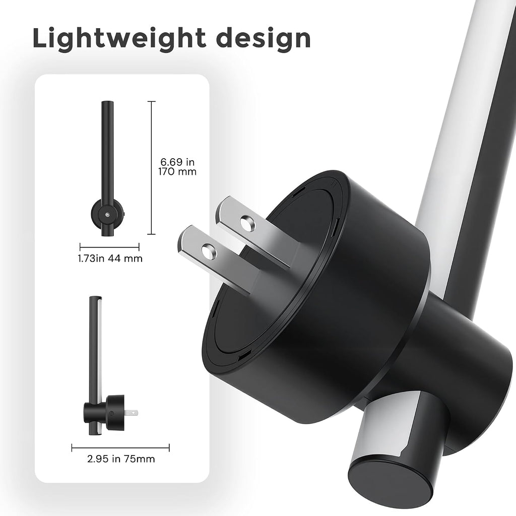 L LOHAS LED Night Light Plug in, 2Pack Dimmable Night Lights Plug into Wall, 330°Rotating Nightlight with Dusk to Dawn Sensor, Soft…