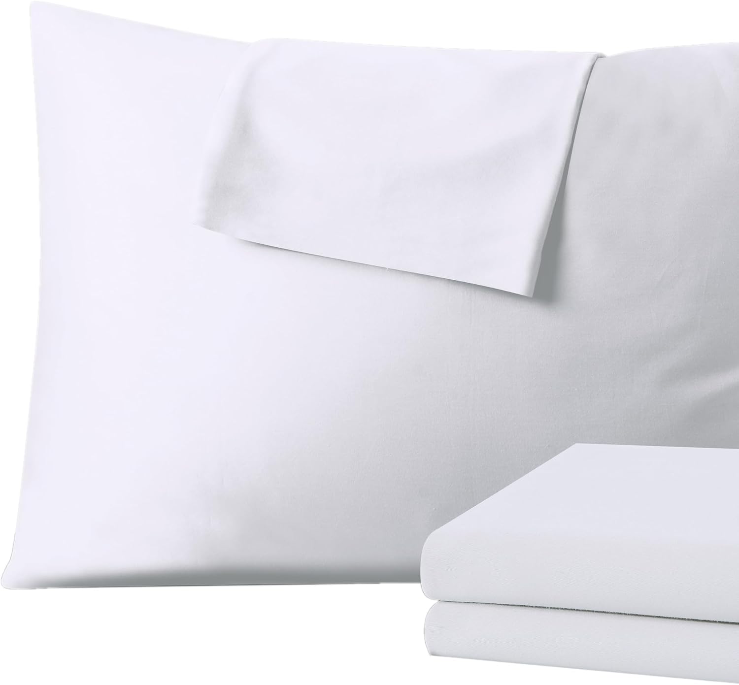 ShunjieHome 4 Pack 100% Egyptian Cotton King Pillow Protector with Hidden Zipper, 400 Thread Count Pillow Covers, Sateen Weave Cooling Bed…
