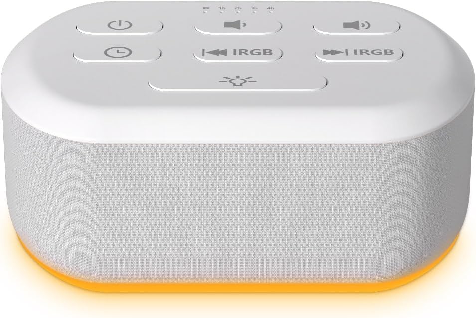 Alarm Clock Brown Noise Sound Machine Digital Alarm Clock with 12 Night Light Colors Clock Machine for Adults Baby Kids 36 Volume Levels…