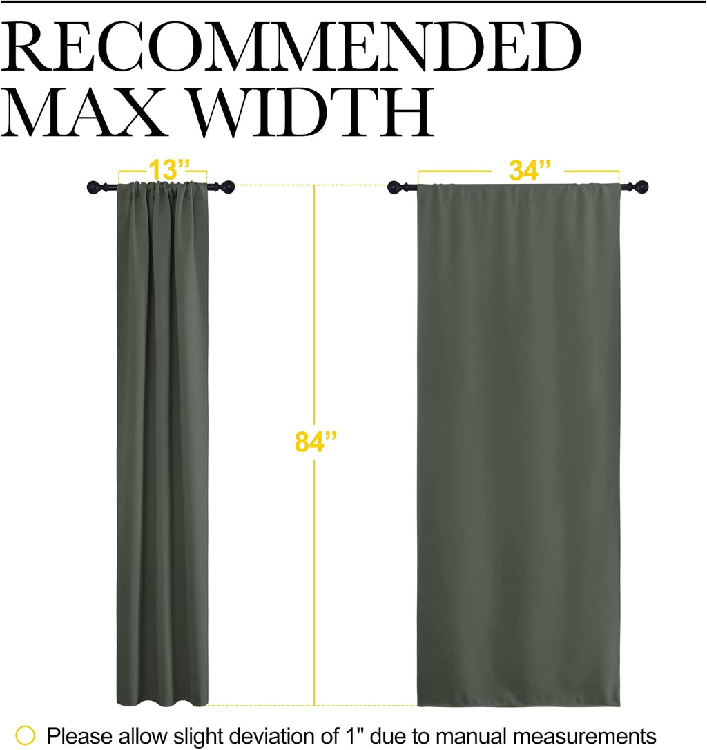 NICETOWN Bedroom Curtains Blackout Draperies - All Season Thermal Insulated Solid Rod Pocket Top Blackout Curtains/Drapes for Kid's Room…