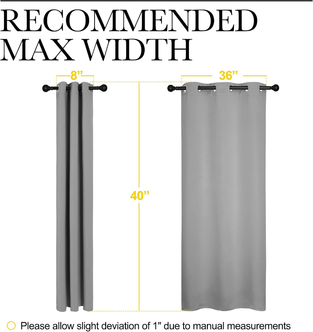 NICETOWN Silver Grey Blackout Curtain Panels for Bedroom, Thermal Insulated Grommet Top Blackout Draperies and Drapes for Basement (2…