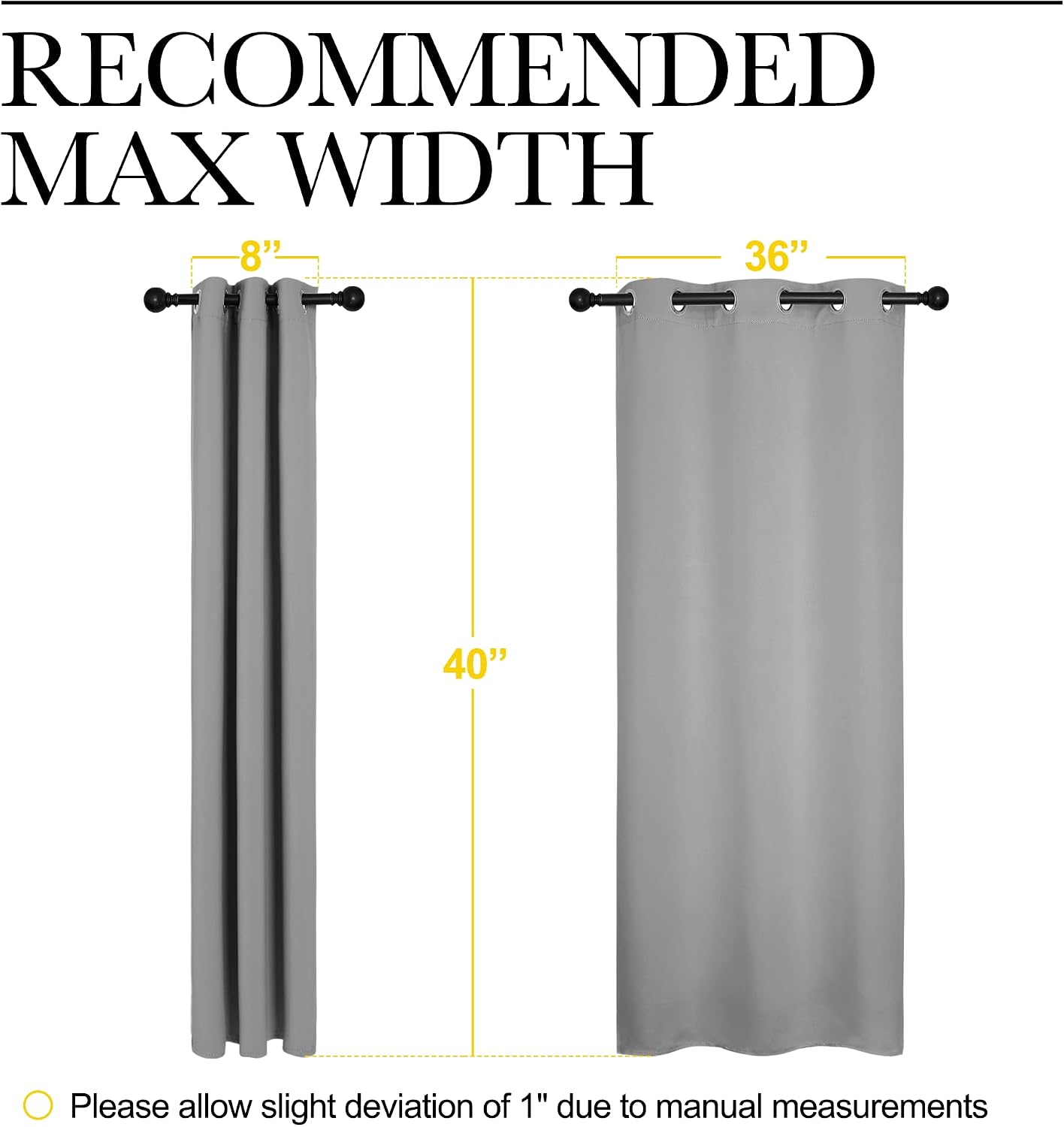 NICETOWN Silver Grey Blackout Curtain Panels for Bedroom, Thermal Insulated Grommet Top Blackout Draperies and Drapes for Basement (2…