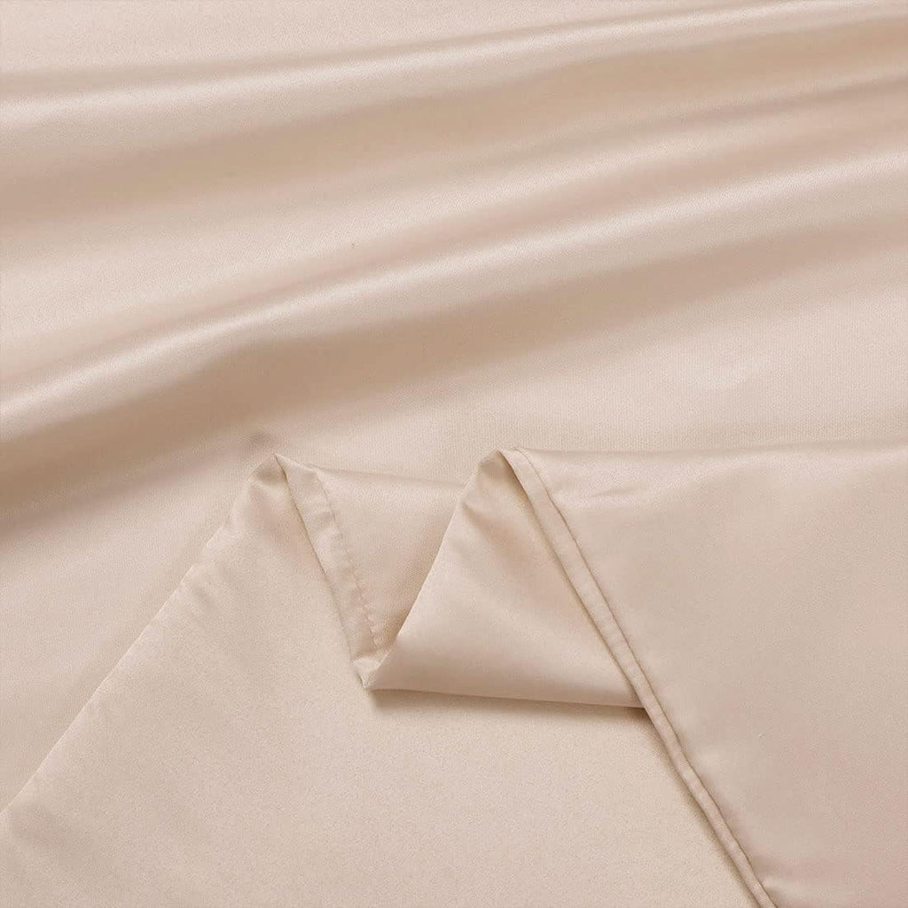 uxcell Body Pillow Cover, 20x54 Inch Khaki Silky Satin Body Pillowcases for Hair and Skin, Soft Cooling Smooth Pillow Case with Envelope…